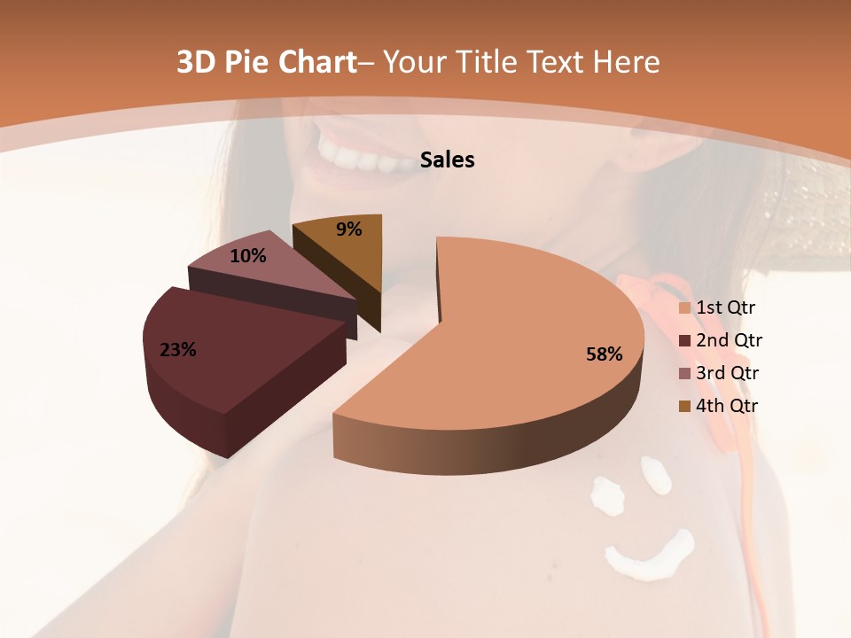 Sunscreen Holidays Straw Hat PowerPoint Template