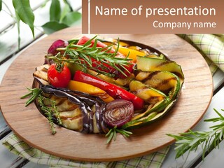 Cooking Thyme Red PowerPoint Template