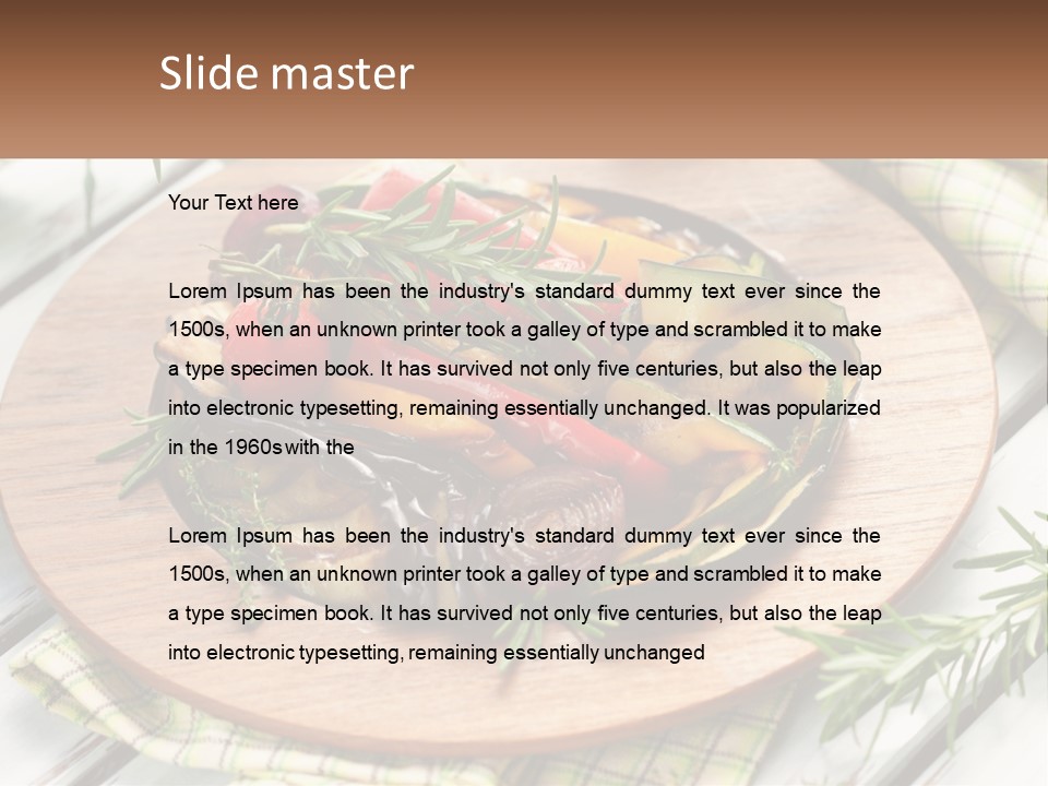 Cooking Thyme Red PowerPoint Template