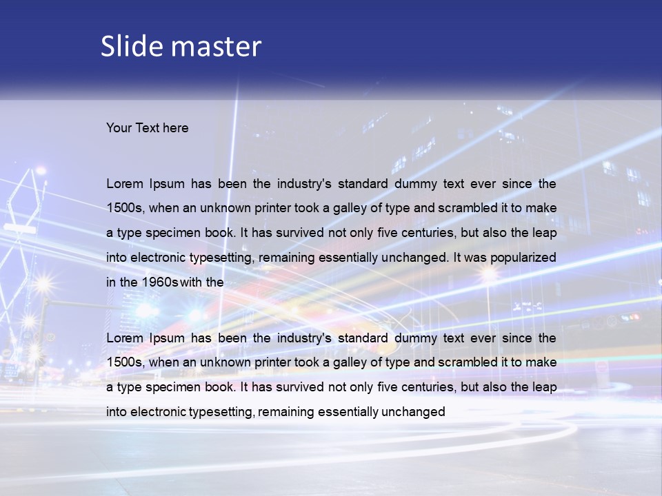 Cityscape Trails Dramatic PowerPoint Template