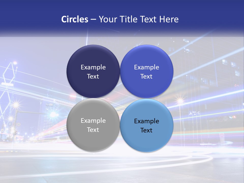 Cityscape Trails Dramatic PowerPoint Template