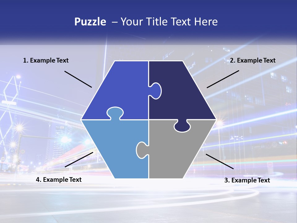 Cityscape Trails Dramatic PowerPoint Template