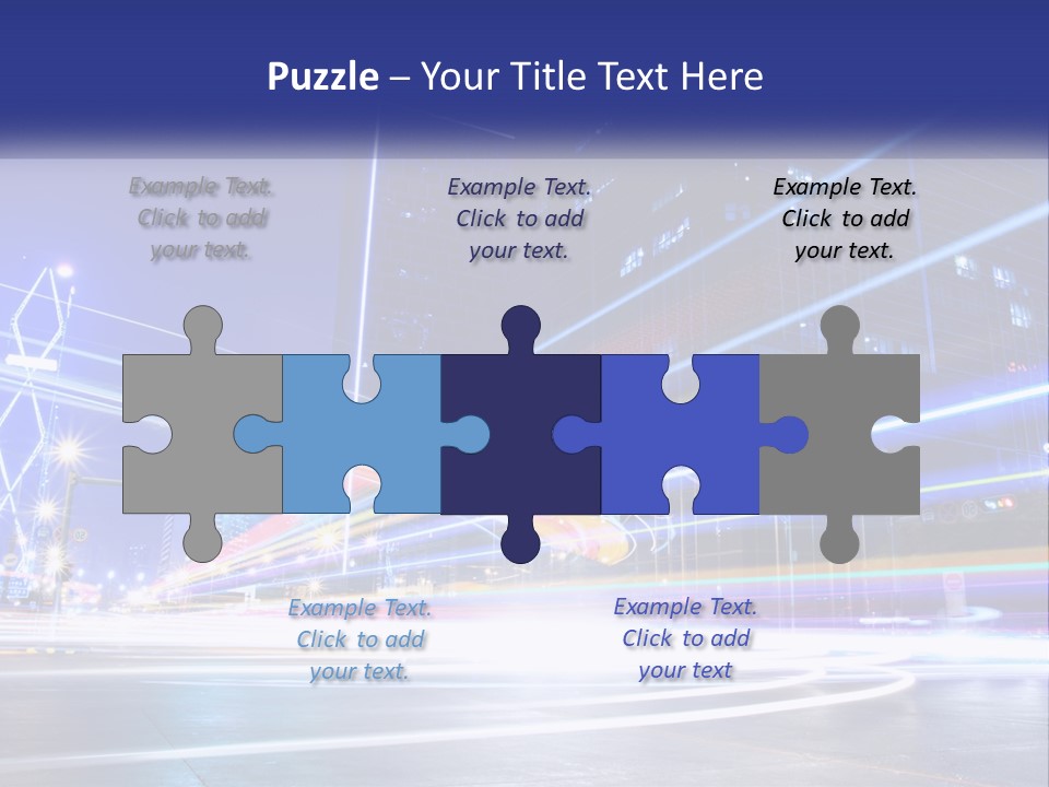 Cityscape Trails Dramatic PowerPoint Template