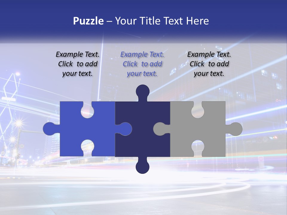 Cityscape Trails Dramatic PowerPoint Template