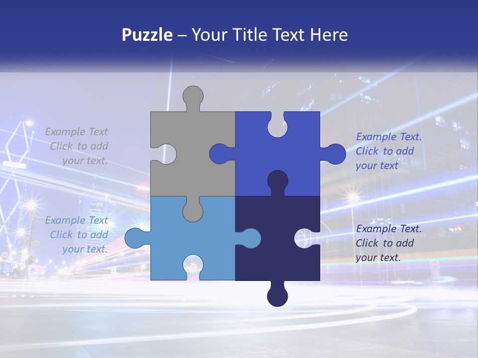 Cityscape Trails Dramatic PowerPoint Template