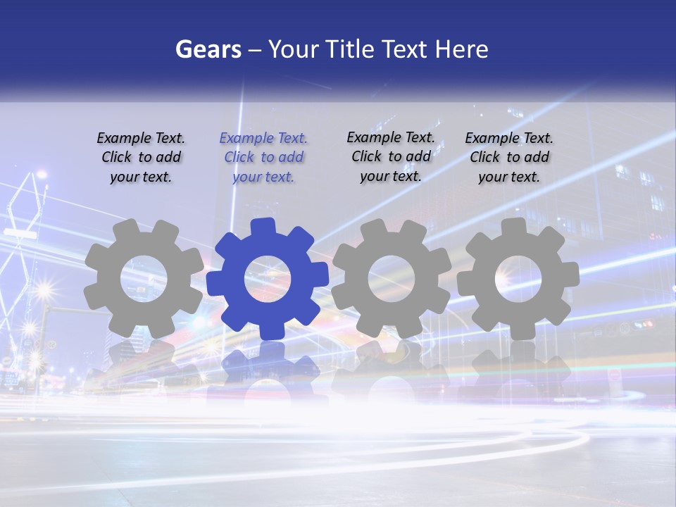 Cityscape Trails Dramatic PowerPoint Template