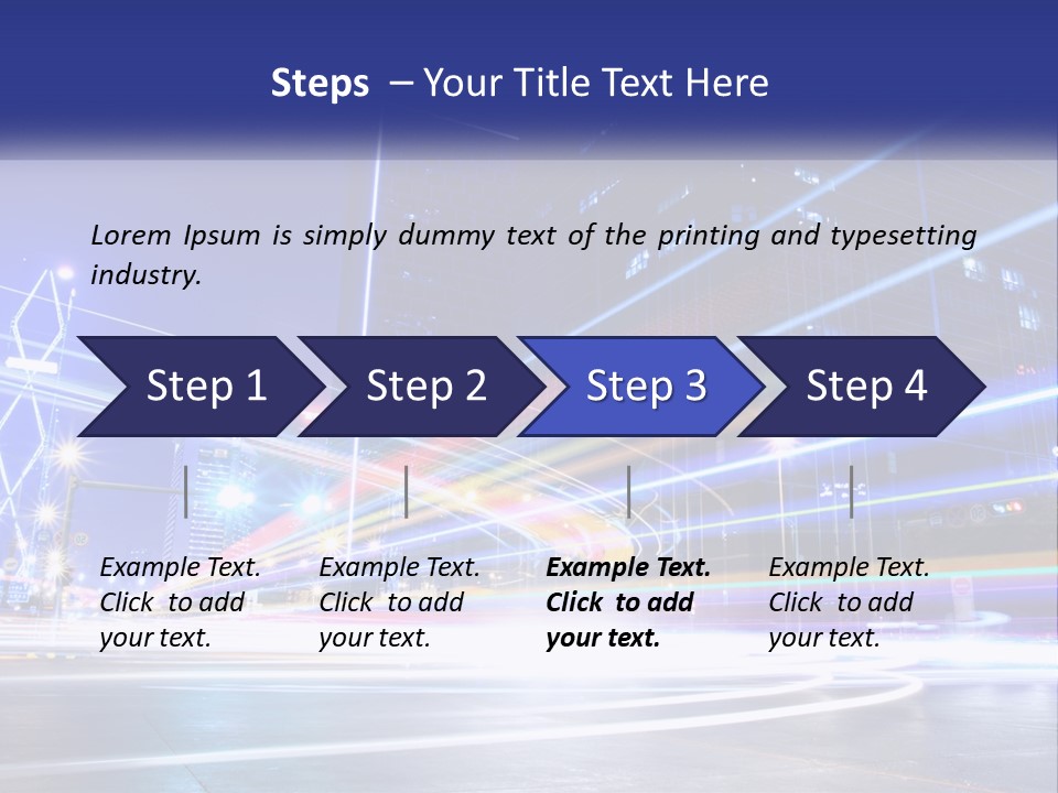 Cityscape Trails Dramatic PowerPoint Template