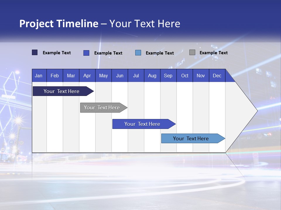 Cityscape Trails Dramatic PowerPoint Template