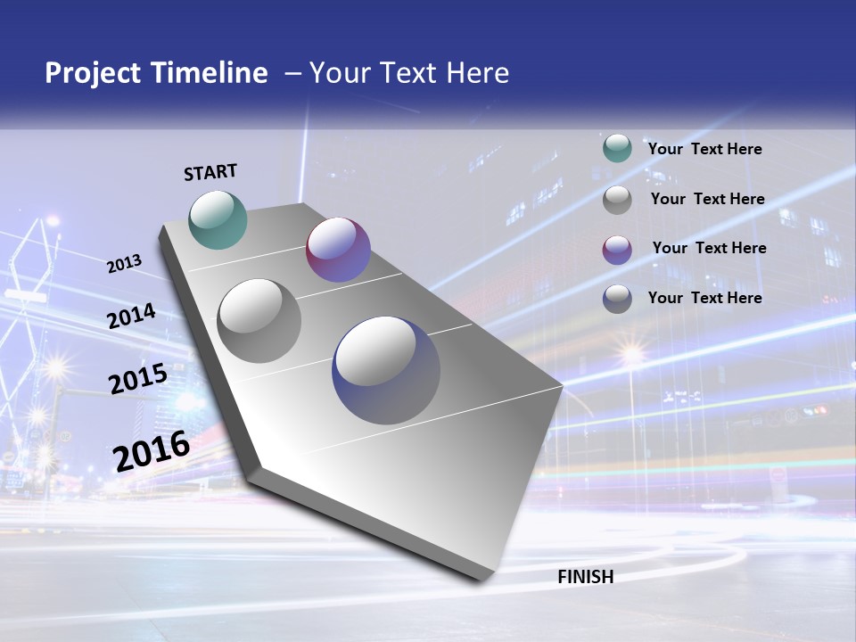 Cityscape Trails Dramatic PowerPoint Template