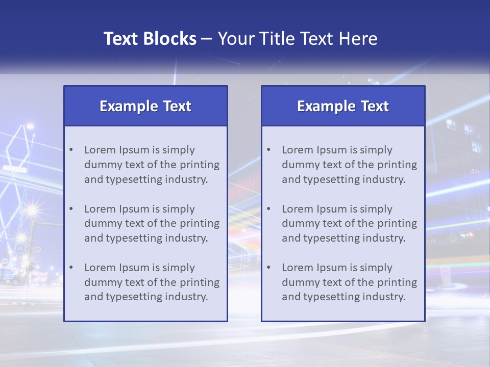 Cityscape Trails Dramatic PowerPoint Template