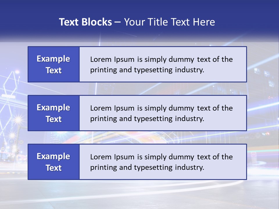 Cityscape Trails Dramatic PowerPoint Template