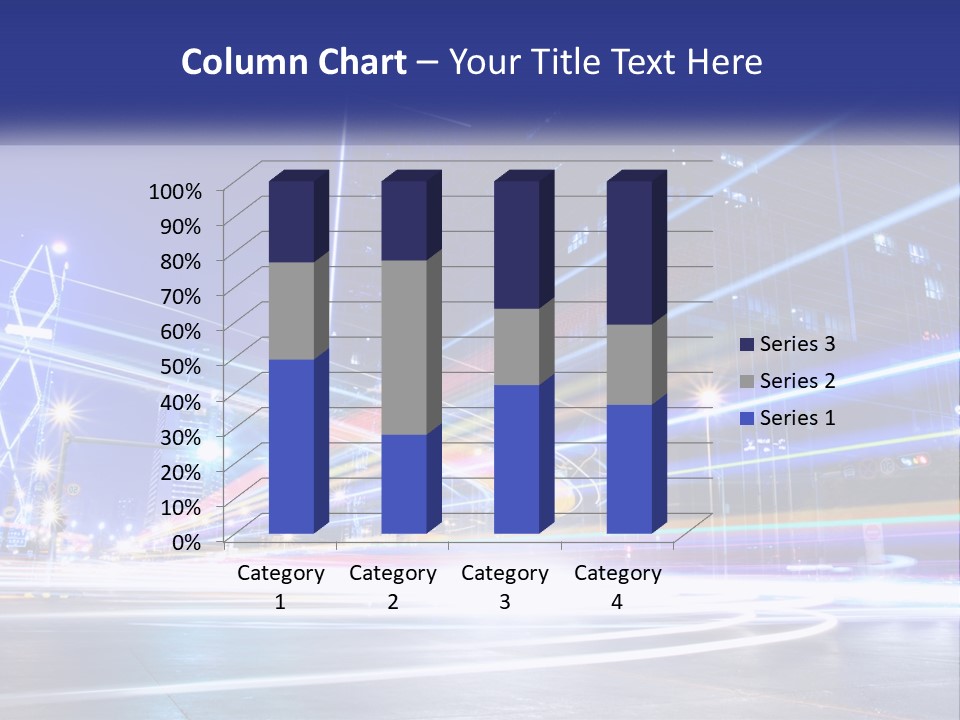 Cityscape Trails Dramatic PowerPoint Template