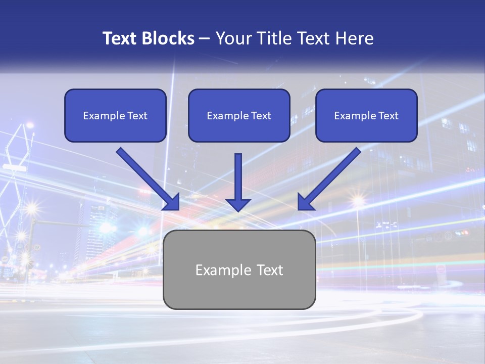 Cityscape Trails Dramatic PowerPoint Template
