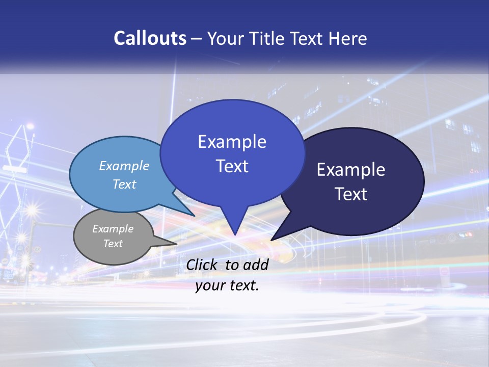 Cityscape Trails Dramatic PowerPoint Template