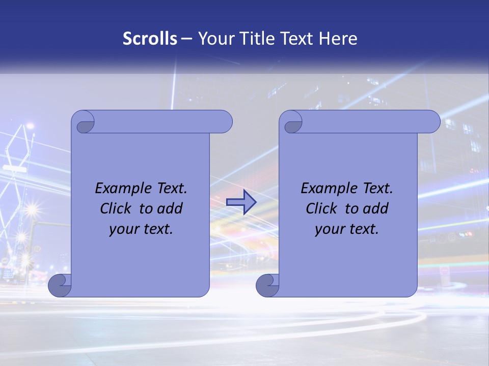 Cityscape Trails Dramatic PowerPoint Template
