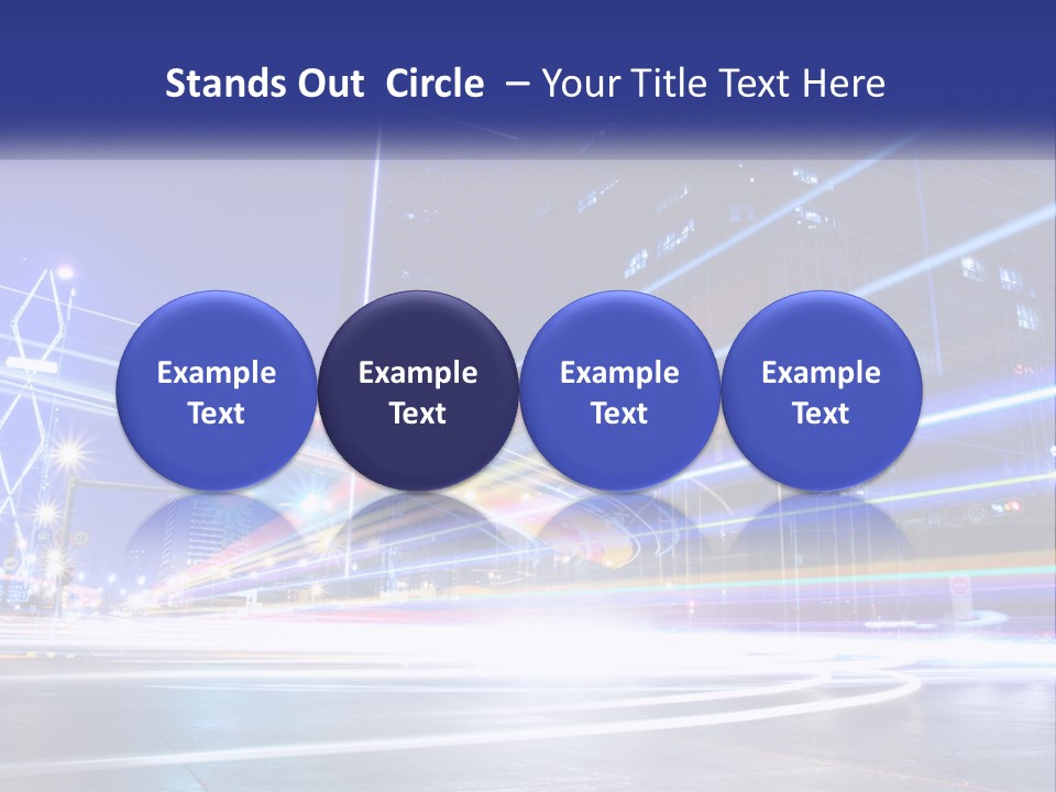 Cityscape Trails Dramatic PowerPoint Template