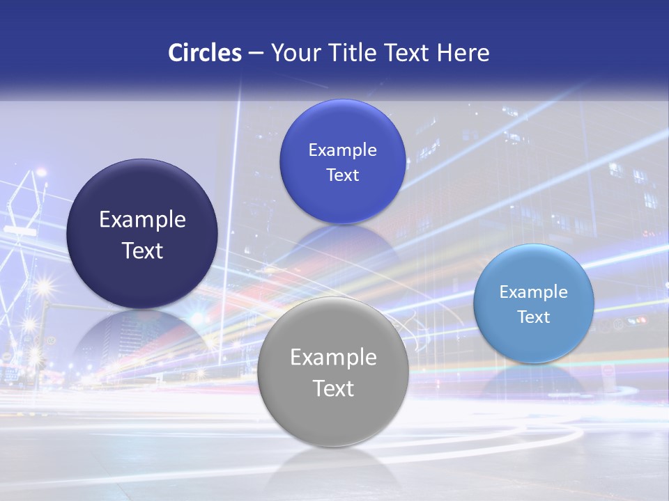 Cityscape Trails Dramatic PowerPoint Template