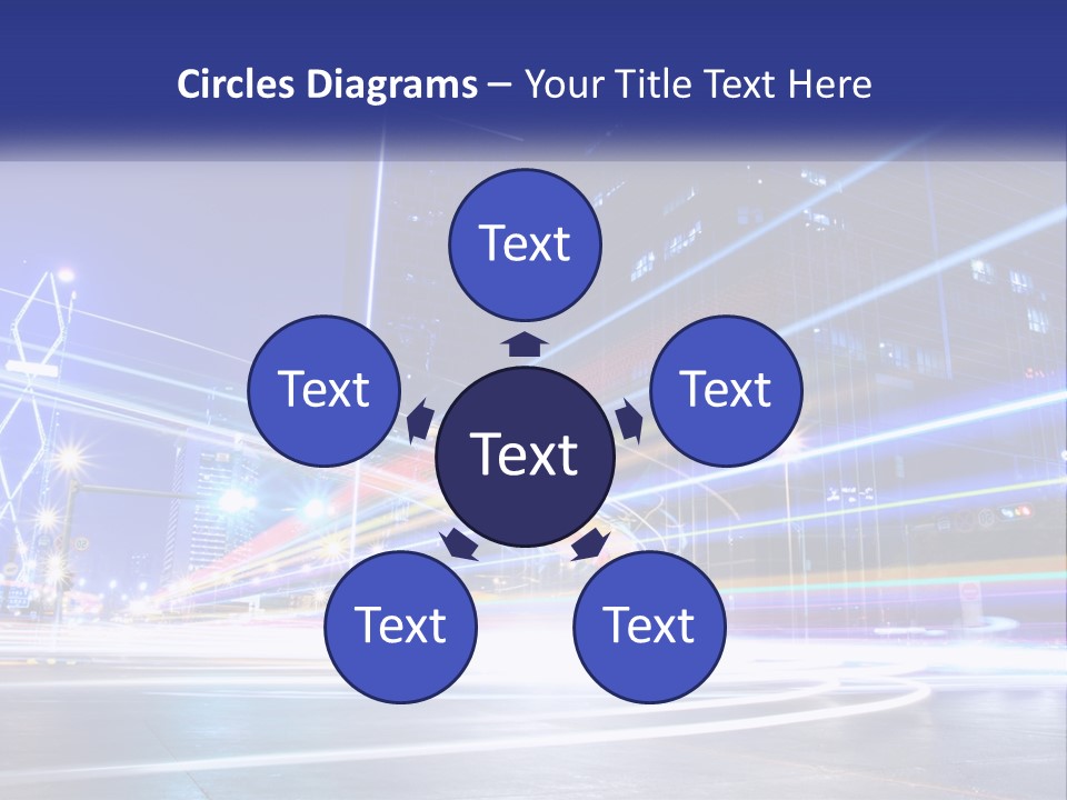 Cityscape Trails Dramatic PowerPoint Template