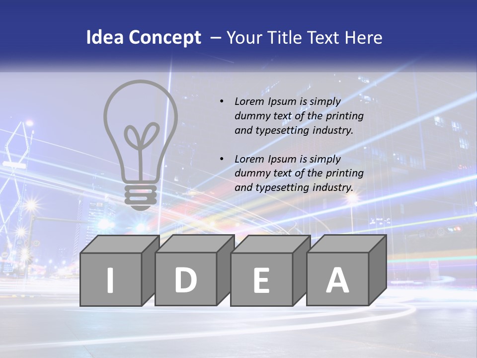 Cityscape Trails Dramatic PowerPoint Template