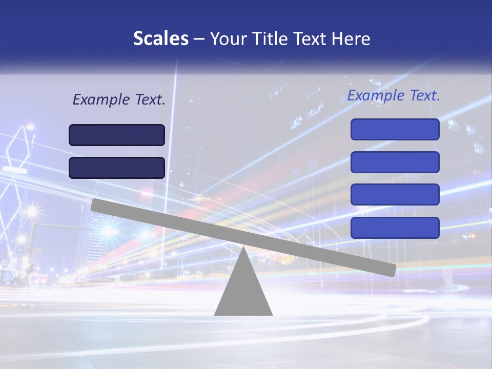 Cityscape Trails Dramatic PowerPoint Template