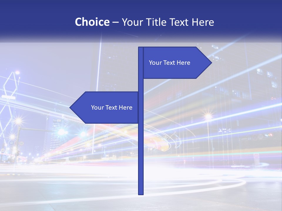 Cityscape Trails Dramatic PowerPoint Template