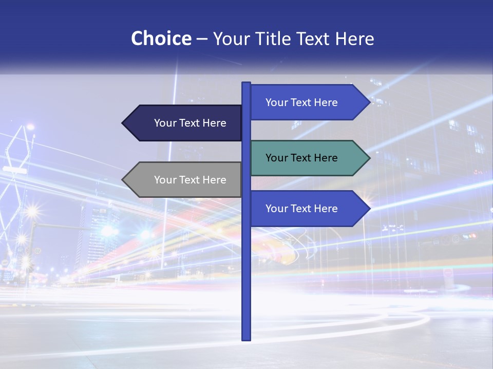 Cityscape Trails Dramatic PowerPoint Template