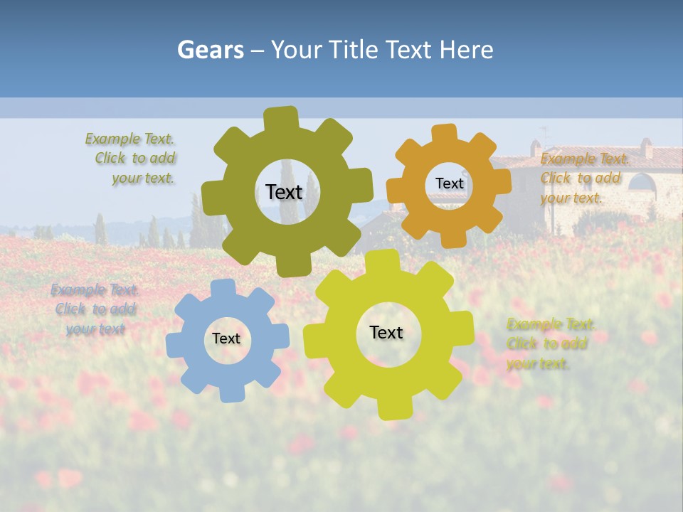 Tree Redness Flower PowerPoint Template