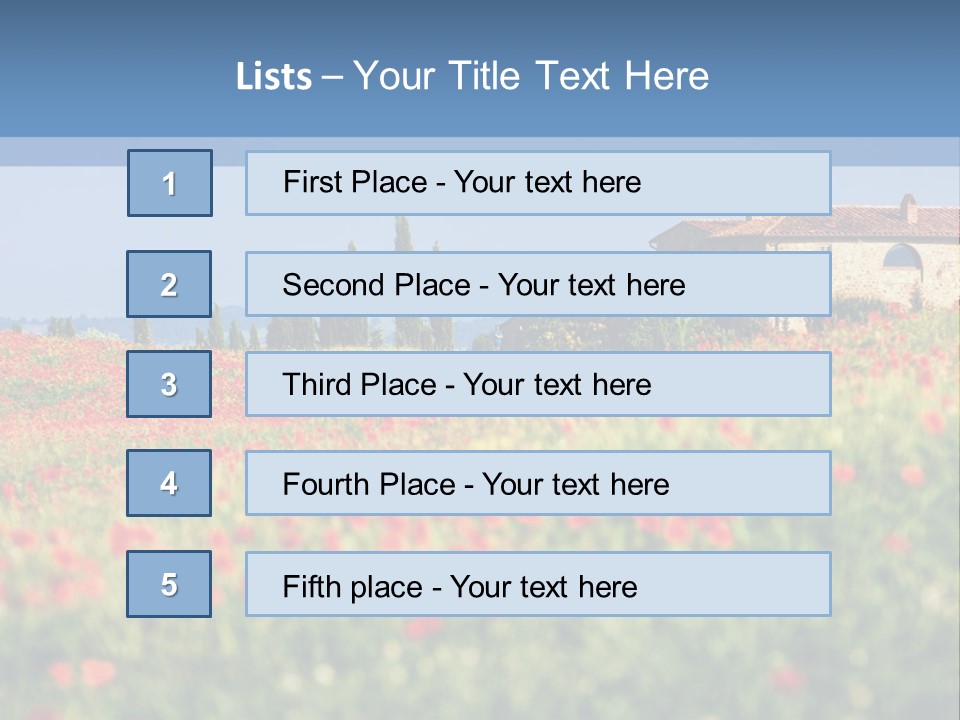 Tree Redness Flower PowerPoint Template