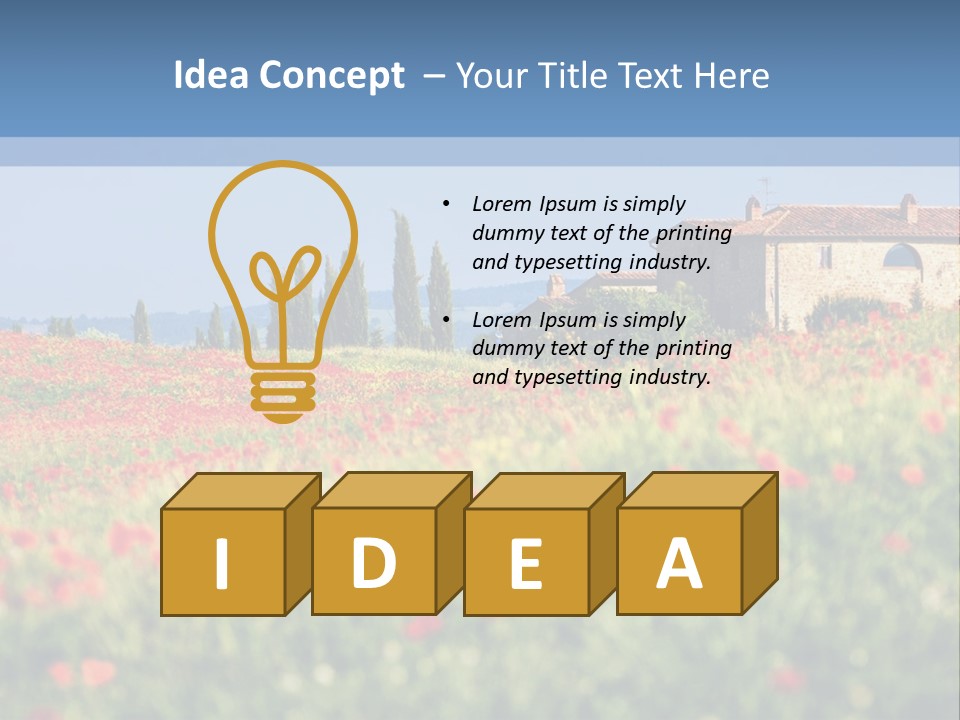 Tree Redness Flower PowerPoint Template