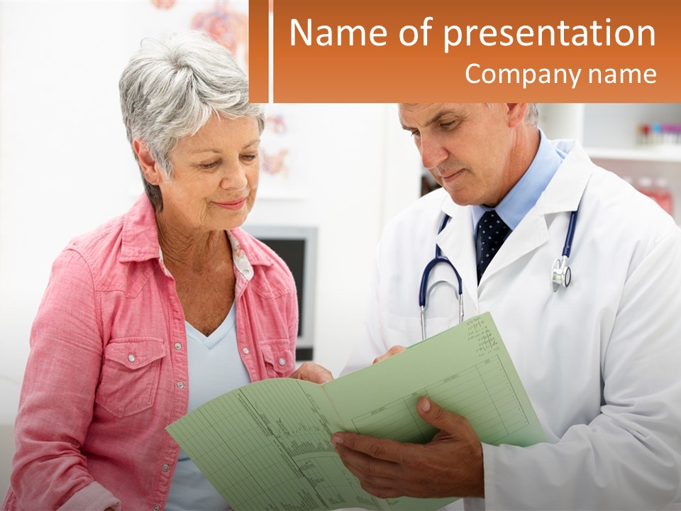 Healthcare Woman Senior PowerPoint Template