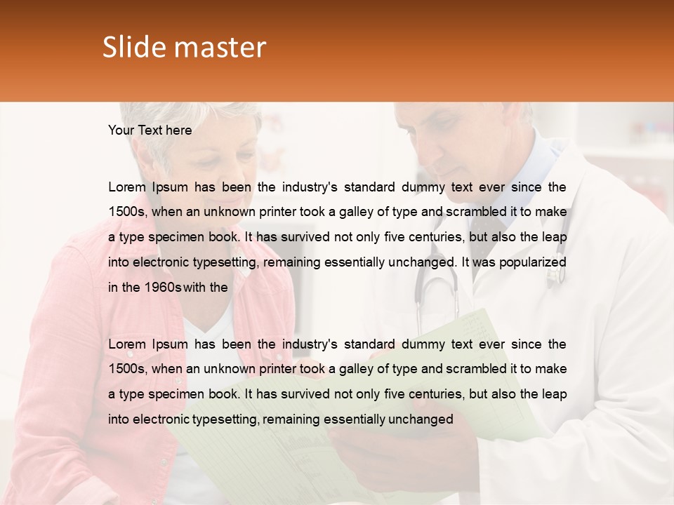 Healthcare Woman Senior PowerPoint Template