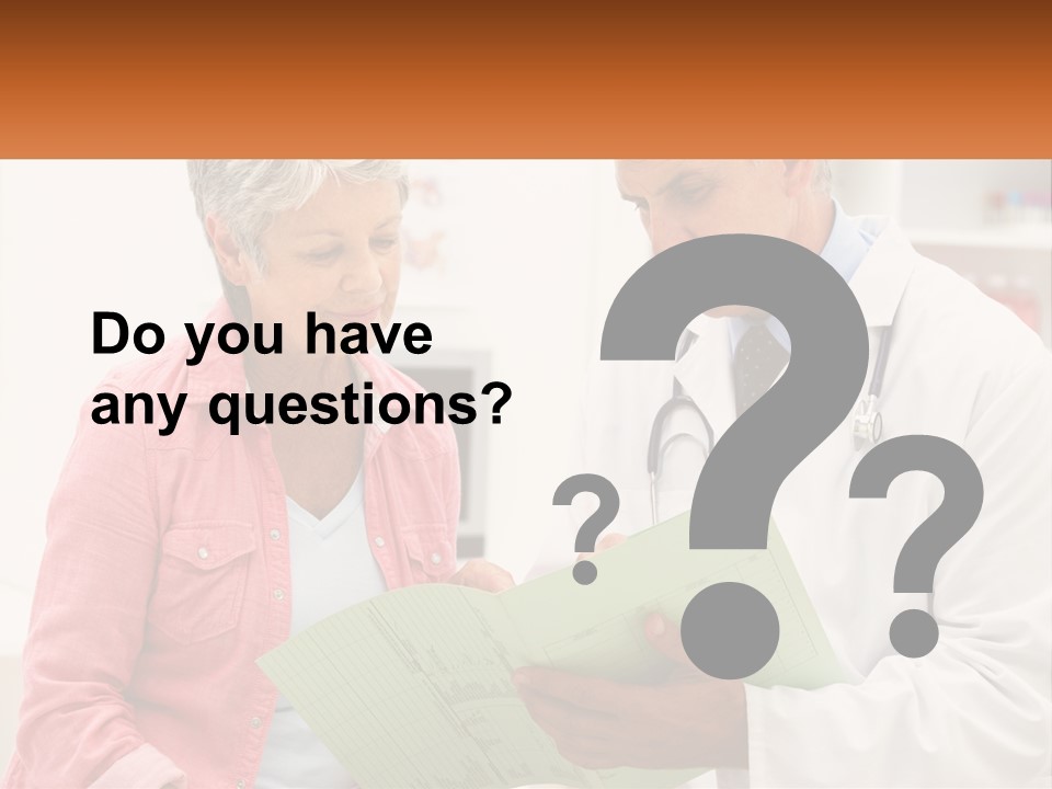 Healthcare Woman Senior PowerPoint Template