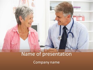 Indoors Smiling Checkup PowerPoint Template