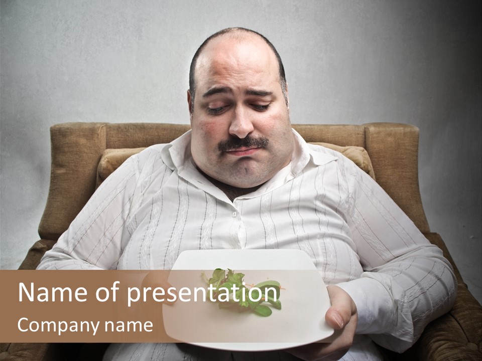 Food Plate Armchair PowerPoint Template