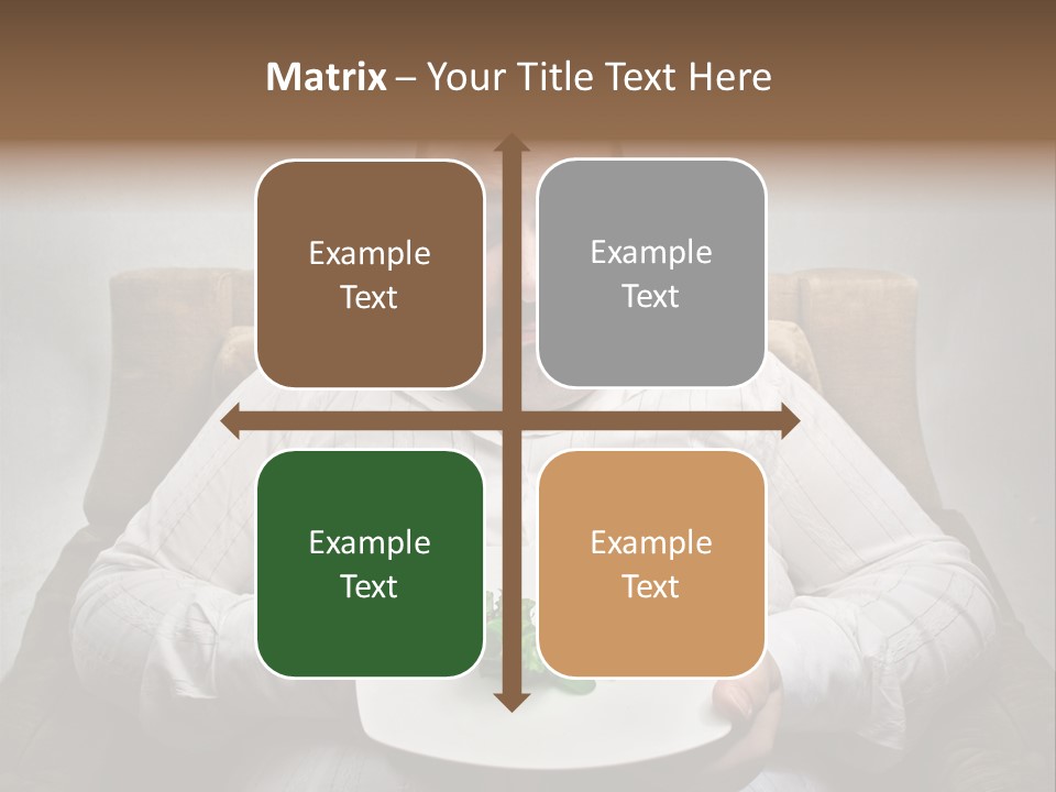 Food Plate Armchair PowerPoint Template
