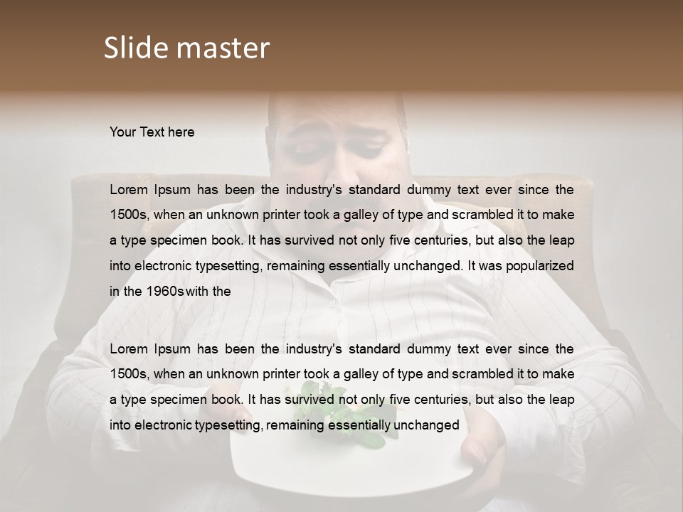 Food Plate Armchair PowerPoint Template