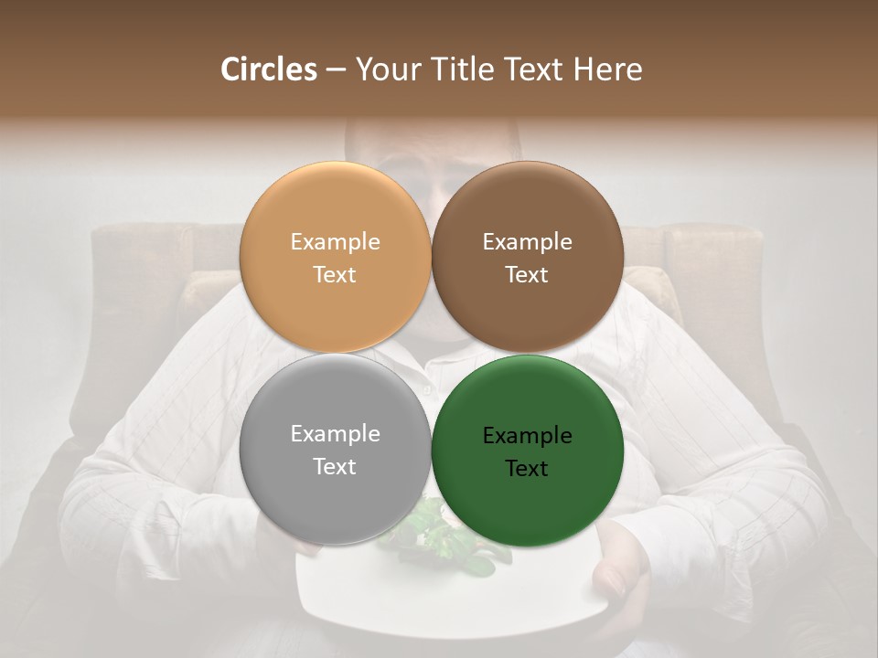 Food Plate Armchair PowerPoint Template