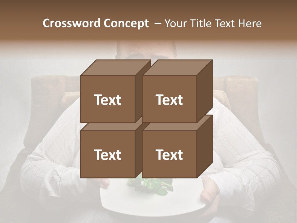 Food Plate Armchair PowerPoint Template