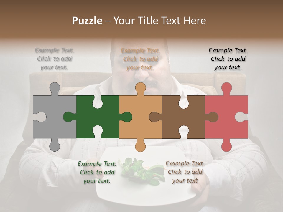 Food Plate Armchair PowerPoint Template