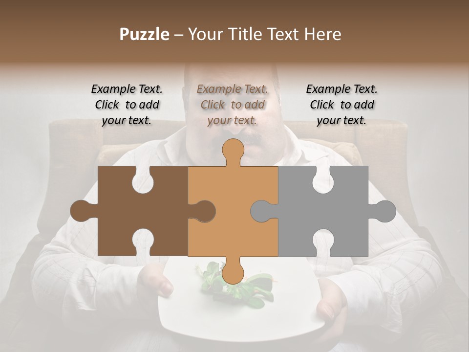 Food Plate Armchair PowerPoint Template