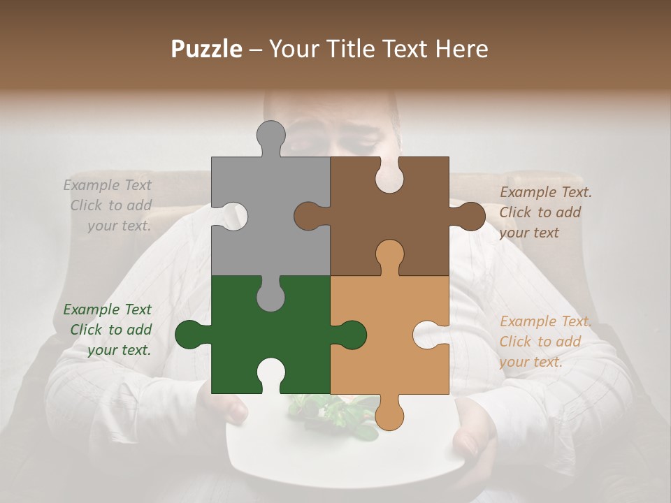 Food Plate Armchair PowerPoint Template