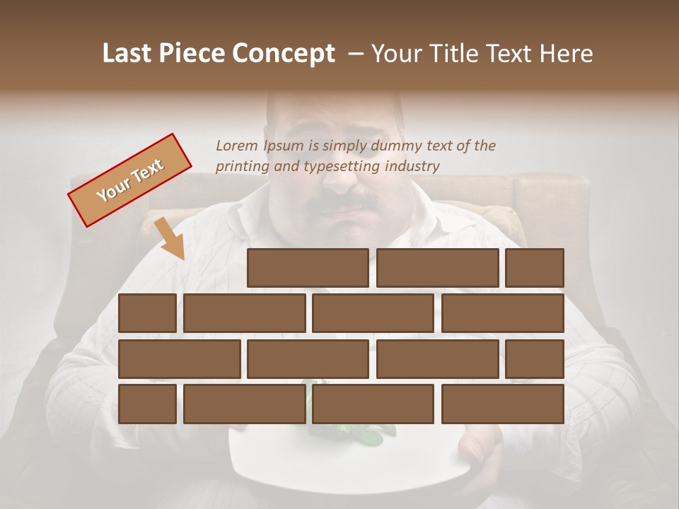Food Plate Armchair PowerPoint Template