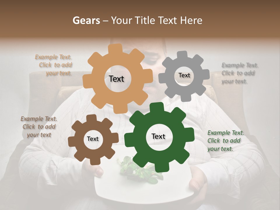 Food Plate Armchair PowerPoint Template