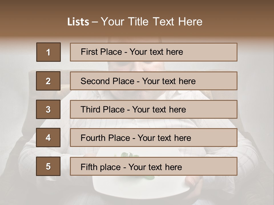 Food Plate Armchair PowerPoint Template