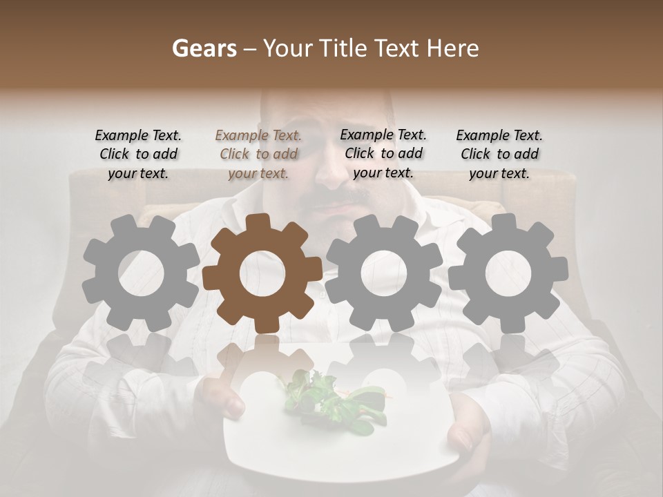 Food Plate Armchair PowerPoint Template