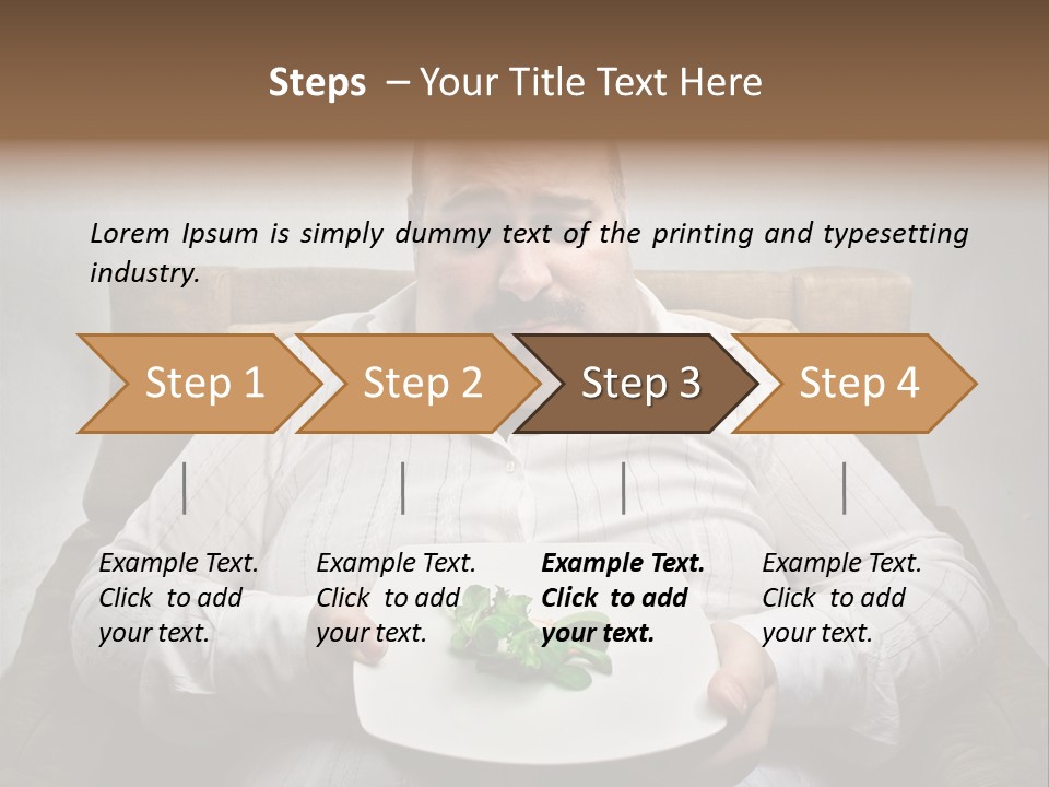 Food Plate Armchair PowerPoint Template