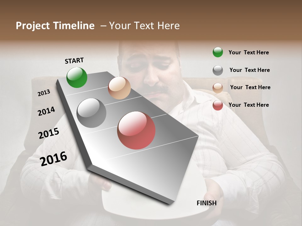 Food Plate Armchair PowerPoint Template