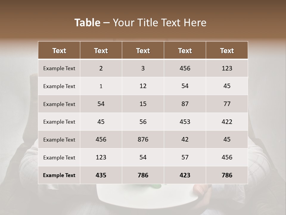 Food Plate Armchair PowerPoint Template