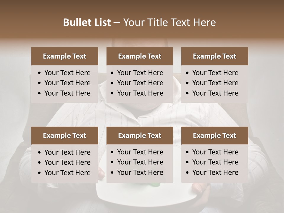 Food Plate Armchair PowerPoint Template