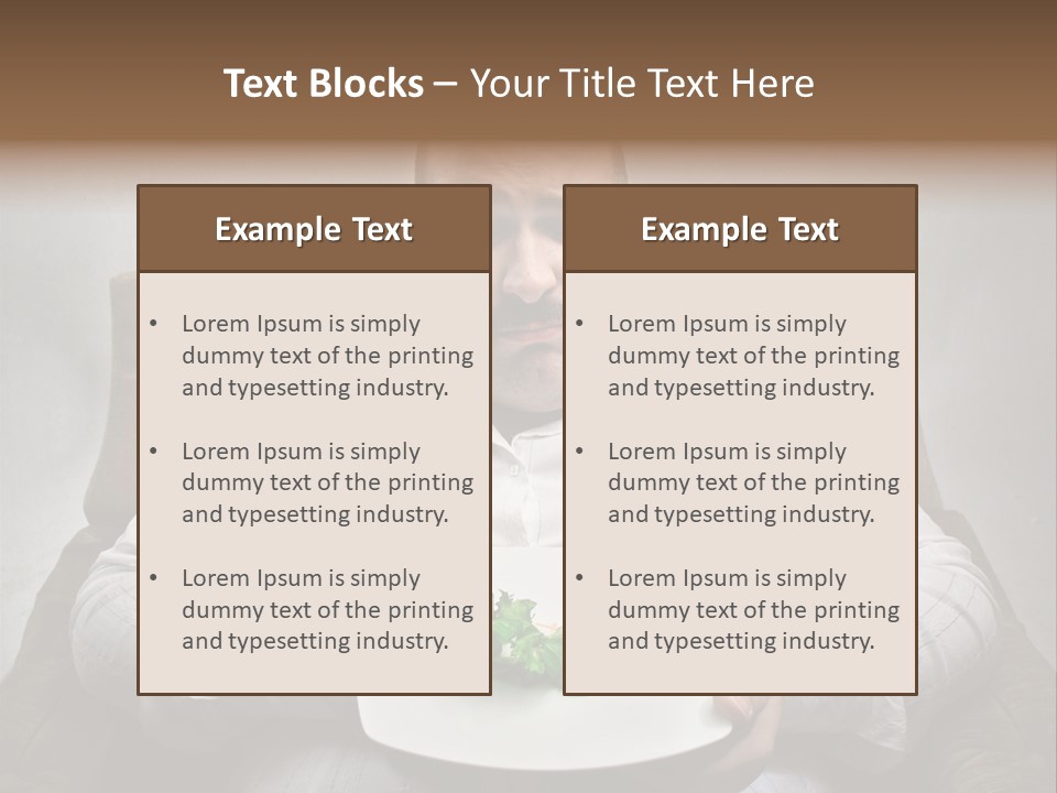 Food Plate Armchair PowerPoint Template
